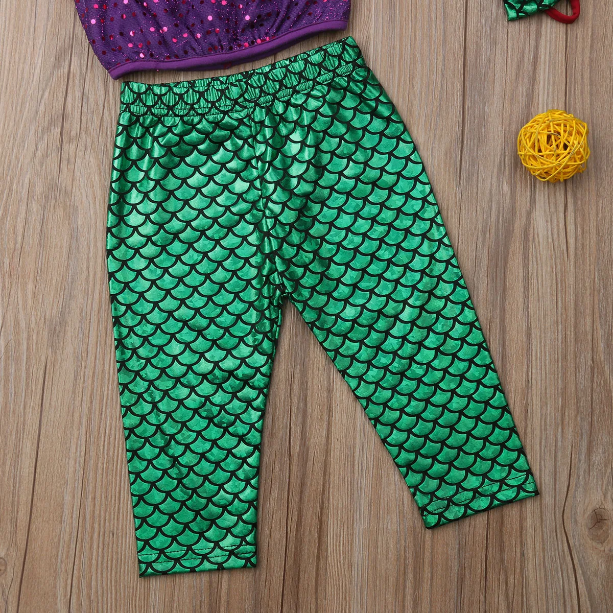 Детская одежда Русалочки для девочек укороченный топ в горошек с блестками
