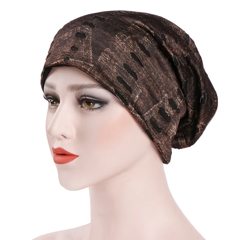 Men Women Folds Hole Hat Hijab Hip Hop Fashion Muslim Heads Caps Knit Autumn Spring Abaya Turban Hair Accessories | Тематическая