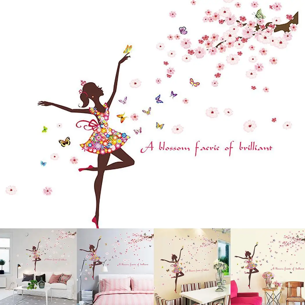 Kids Bedroom Nursery Ceiling Flower Letter Plane Wall As the picture show Stickers | Дом и сад