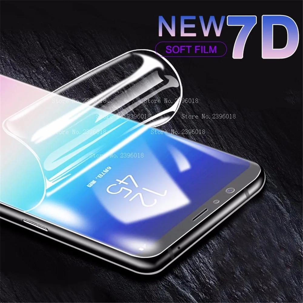 

New 7D Hydrogel Film For Samsung Note 9 S10 10E J 4 J4 6 A 6 Plus HD Screen Protector For J3 J5 A3 A5 Full Cover Soft Not Glass
