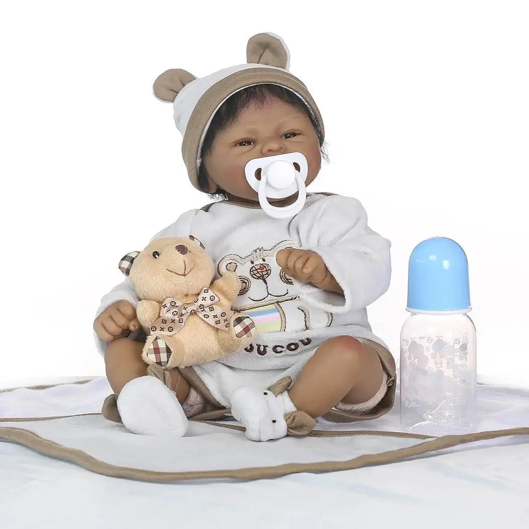 Reborn силиконовые виниловые черные детские куклы игровые домики bebe мягкие
