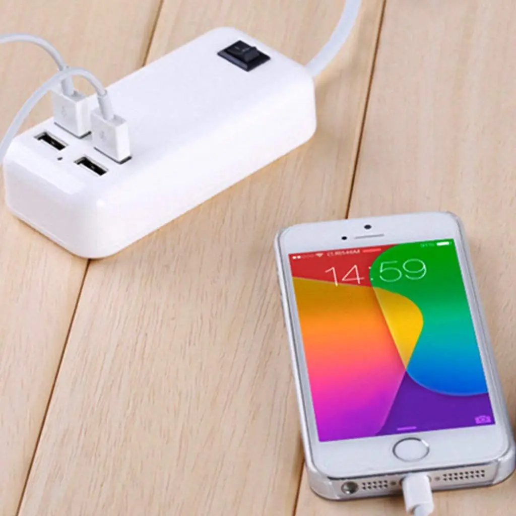 США 4 USB зарядное устройство порта быстрое подходит для многих моделей смартфонов