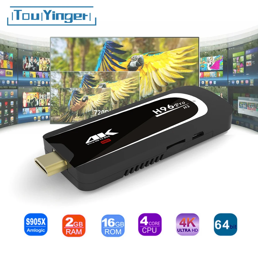 ТВ приставка TouYinger H96 Pro H3 Android 7 1 четырехъядерный процессор Amlogic S905X ARM Cortex 2 Гб 16 4G/5.G