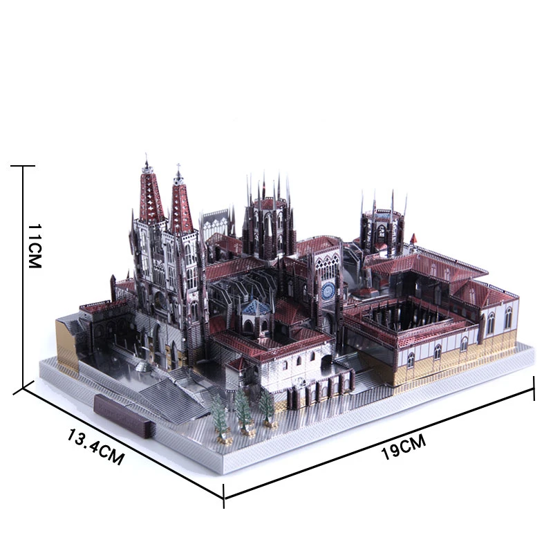 Burgos Cathedral Architecture 3D металлические пазлы сделай сам сборка цветная модель