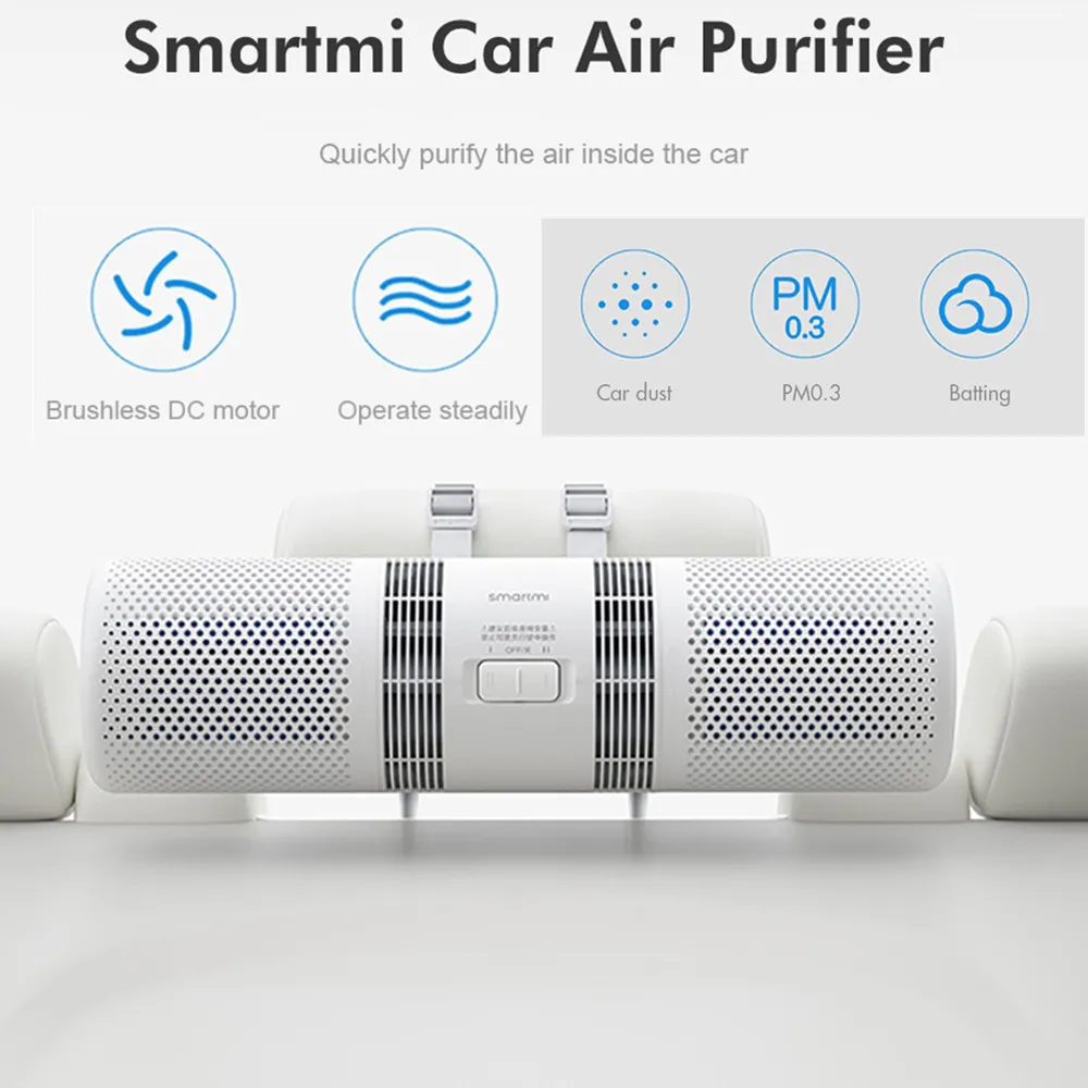 Xiaomi Smartmi автомобильный очиститель воздуха Освежитель здоровья увлажнитель 70m3/ч