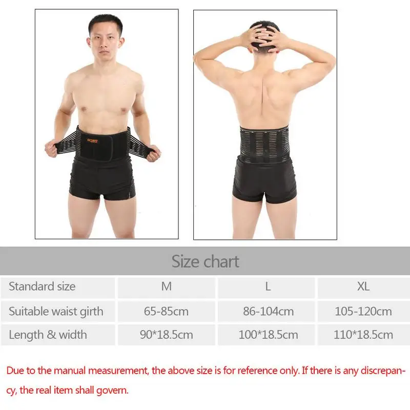 

Adjustable Breathable Pressurized Steel Plate Elastic Lumbar Waist Support Brace Wrap Fitness Belt