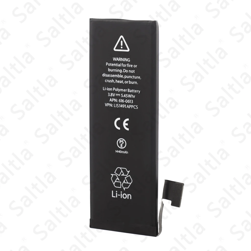 100% Оригинальный Saltla аккумулятор для iPhone 5 реальная емкость 1440mAh новые 5G запасные
