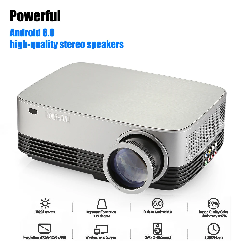 Мощный SV 428 Full HD светодиодный портативный проектор 1280*800 Android 6 0 домашний кинотеатр