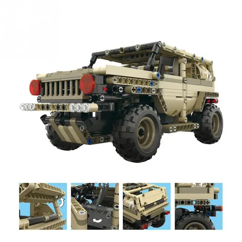 Строительные блоки DIY автомобиль сборная игрушка RC военный грузовик Танк модель 2