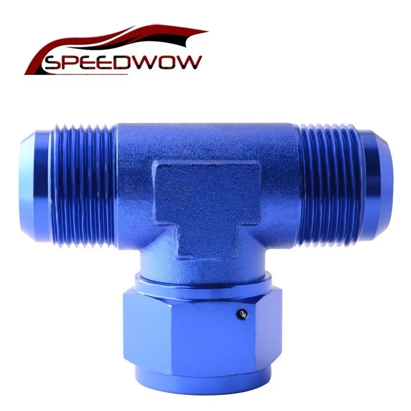 

SPEEDWOW AN16 Тройник-Женский Поворотный на стороне Алюминиевые Адаптеры гибкий фитинг шланг разъем синий