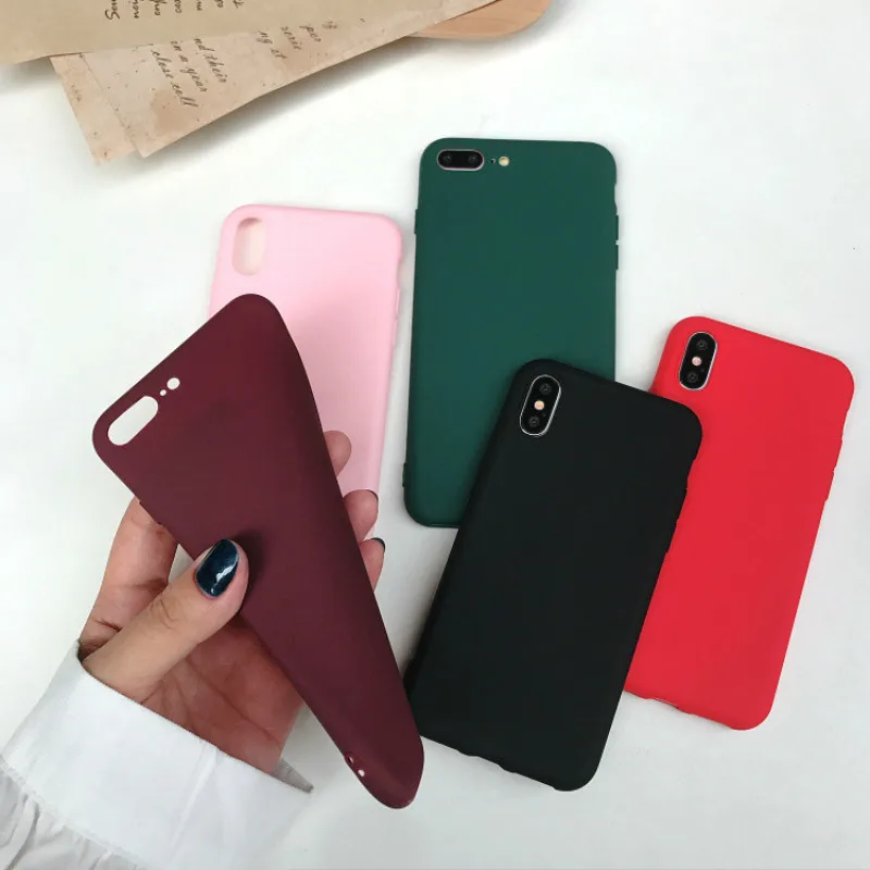 Redwine матовая плотная Мягкие TPU телефон задняя крышка для iphone 7 чехол ультра тонкий