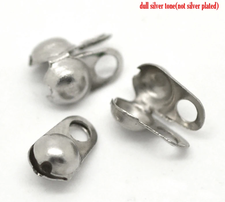 DoreenBeads 100 шт. серебристые цветные калитки концевые бусинки шаровая цепь коннектор