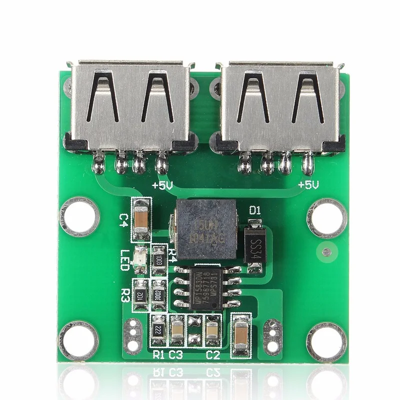 Выход двойной USB платы 9 В/12 В/24 В/36 В до 5 DC 3A понижающий модуль питания конвертер