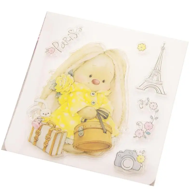 Силиконовые прозрачные уплотнения штампы мультяшная девушка для скрапбукинга