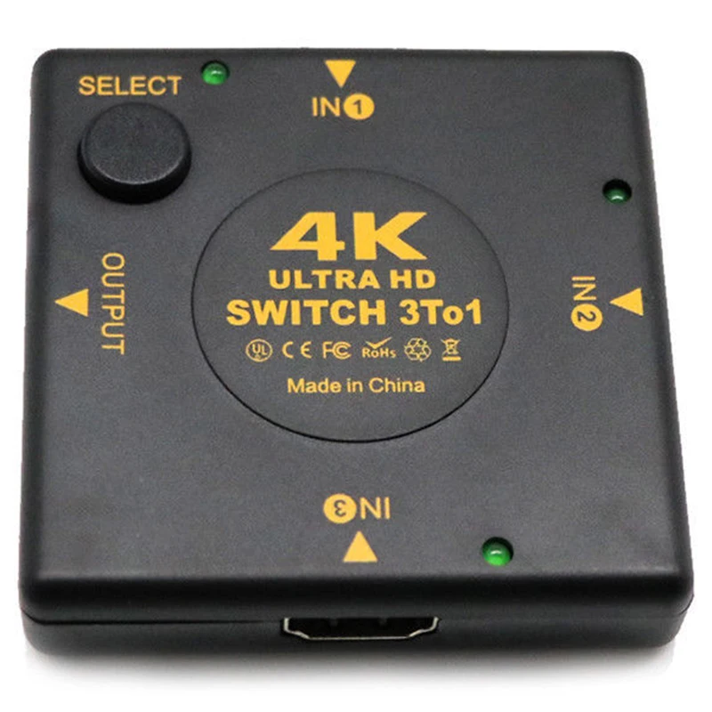 4K HDMI переключатель коробка селектор 3 в 1 из kvm аудио экстрактор концентратор