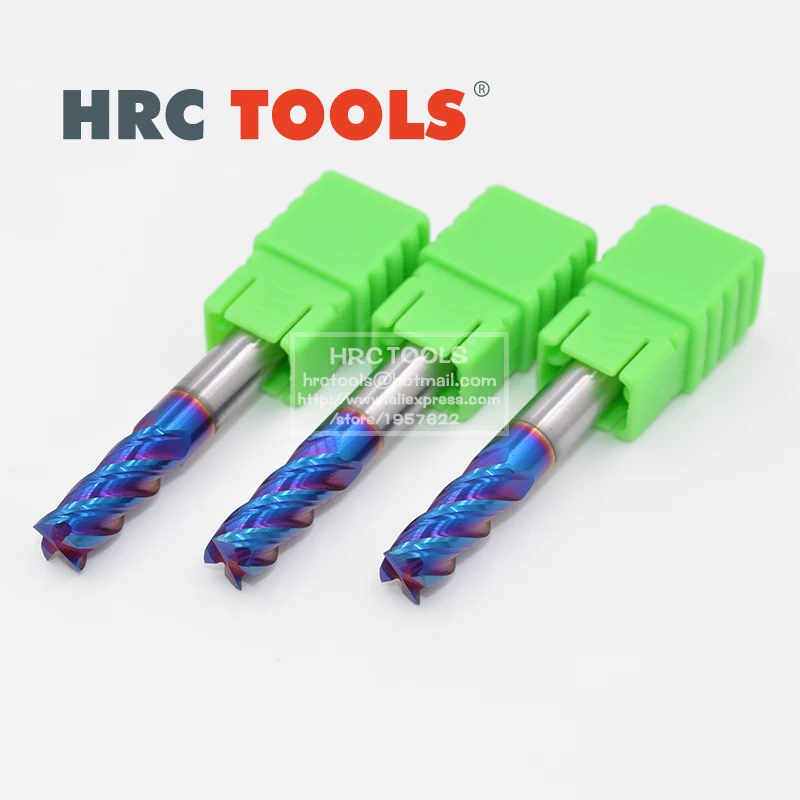 L2 d1.5x5Hx4Dx50L HRC65 NACO твердосплавная фреза с покрытием 4 мм флейта CNC|Фреза| |
