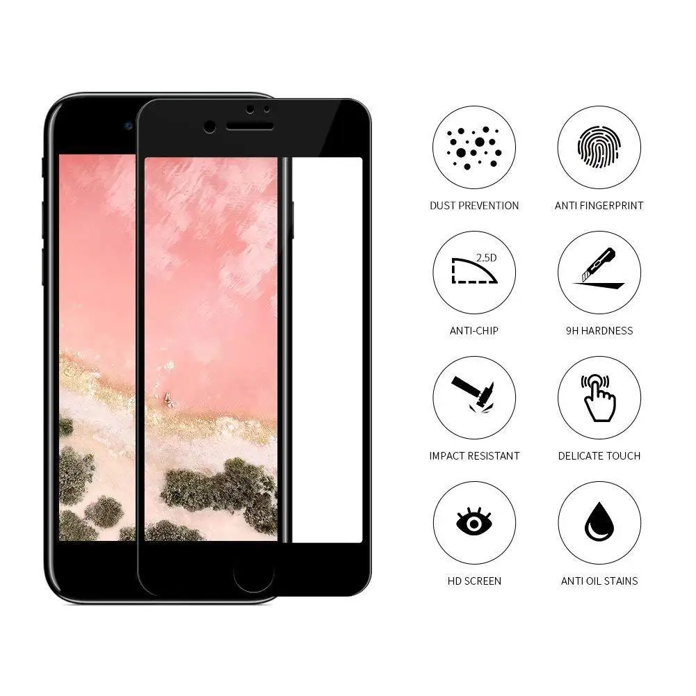 3D закругленные края полное покрытие закаленное стекло для iPhone 7 6S 8 Plus защита