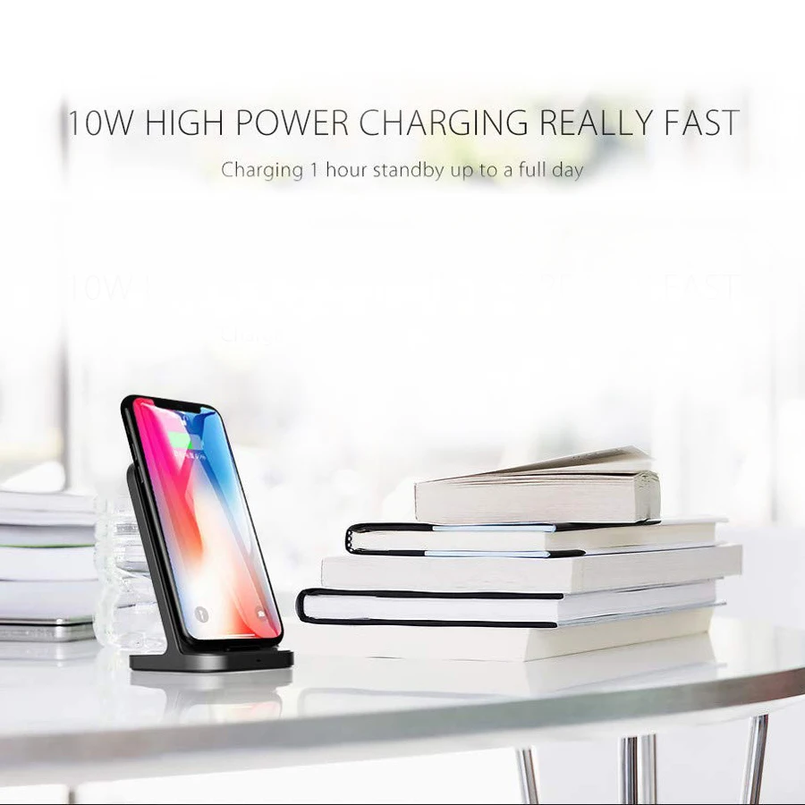 TS20 быстрое Qi Беспроводное зарядное устройство Держатель для Samsung S9 Plus IPhone 8/X Q5C0 |