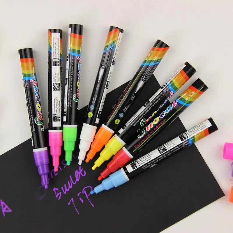1 шт. стираемые разноцветные маркеры с жидким мелом 8 цветов|liquid chalk marker pen|chalk penliquid