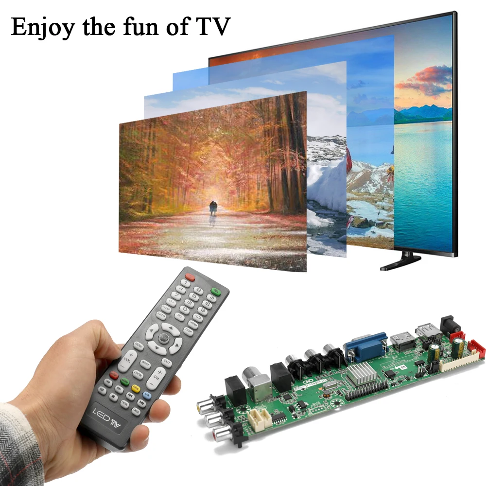 D ТВ 3663-как V2.0 цифровой телевизионная плата DVB-T2 Универсальный ЖК-дисплей