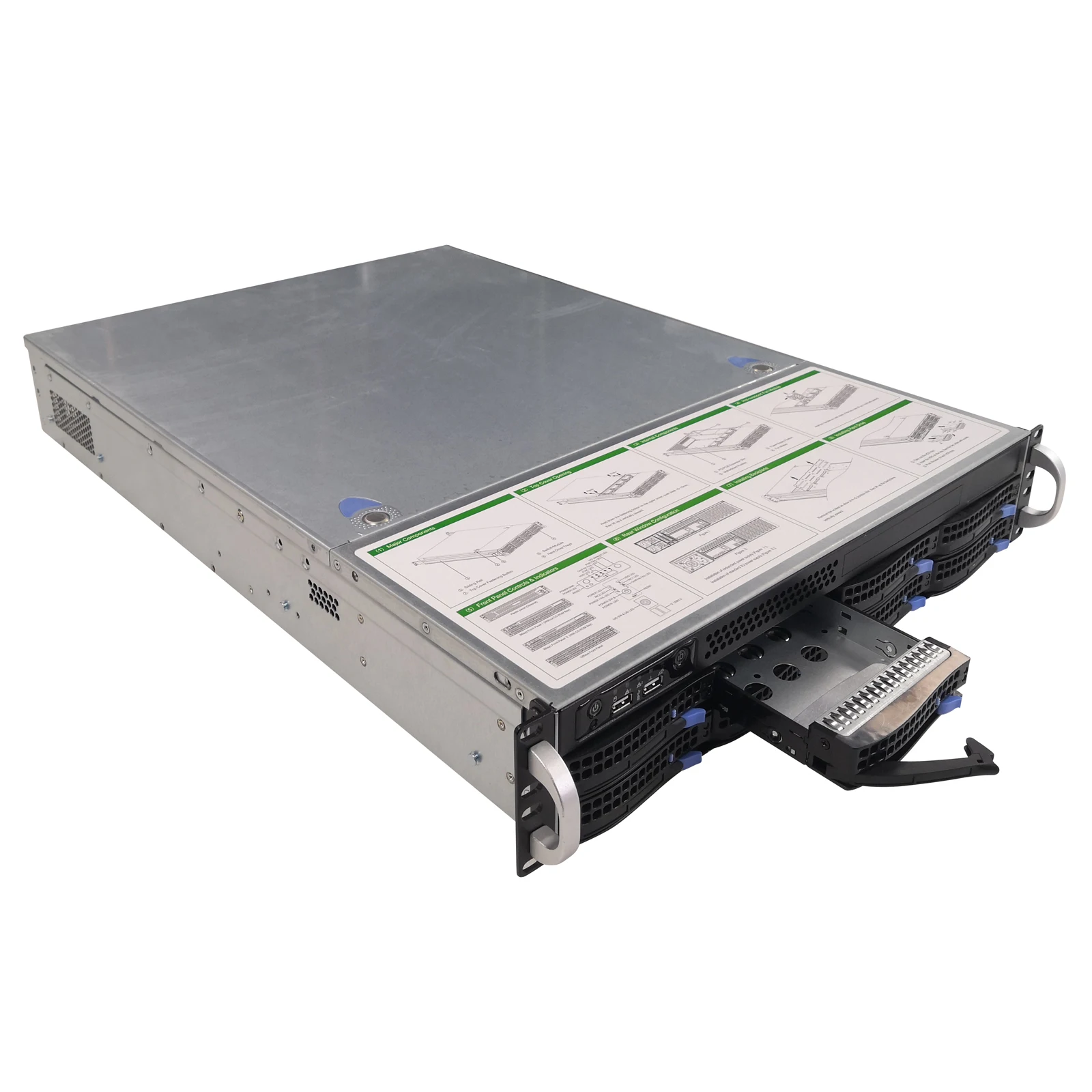 19 дюймов IPC 2U стойка с горячей заменой шасси 8HDD отсеки IPFS хранение сервера чехол