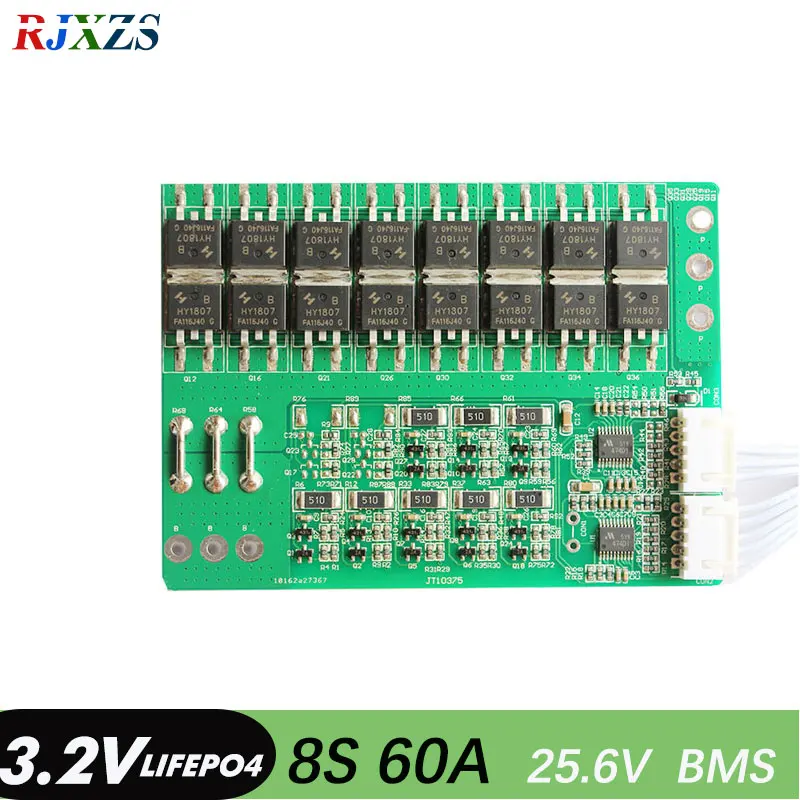 Защитная плата lifepo4 BMS PCM 8S 24V 8s 60A bms pcm с балансировкой для аккумуляторной батареи