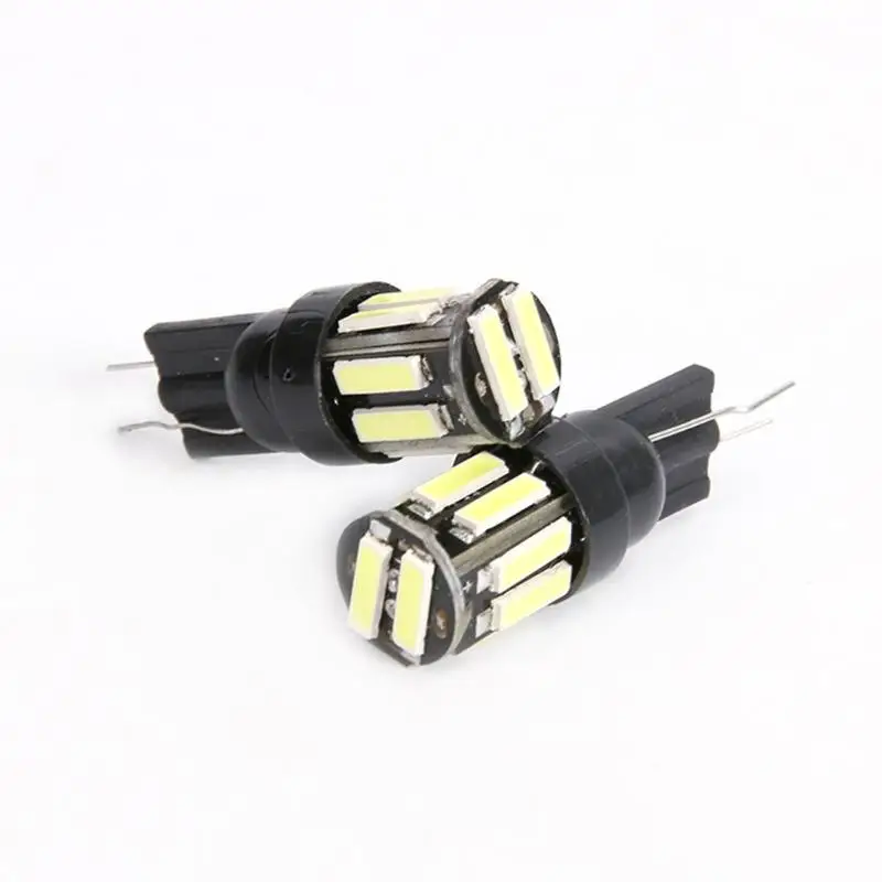 VODOOL 2 шт. DC 12V автомобильный светодиодный светильник лампы T10 7020 10SMD Авто замена для
