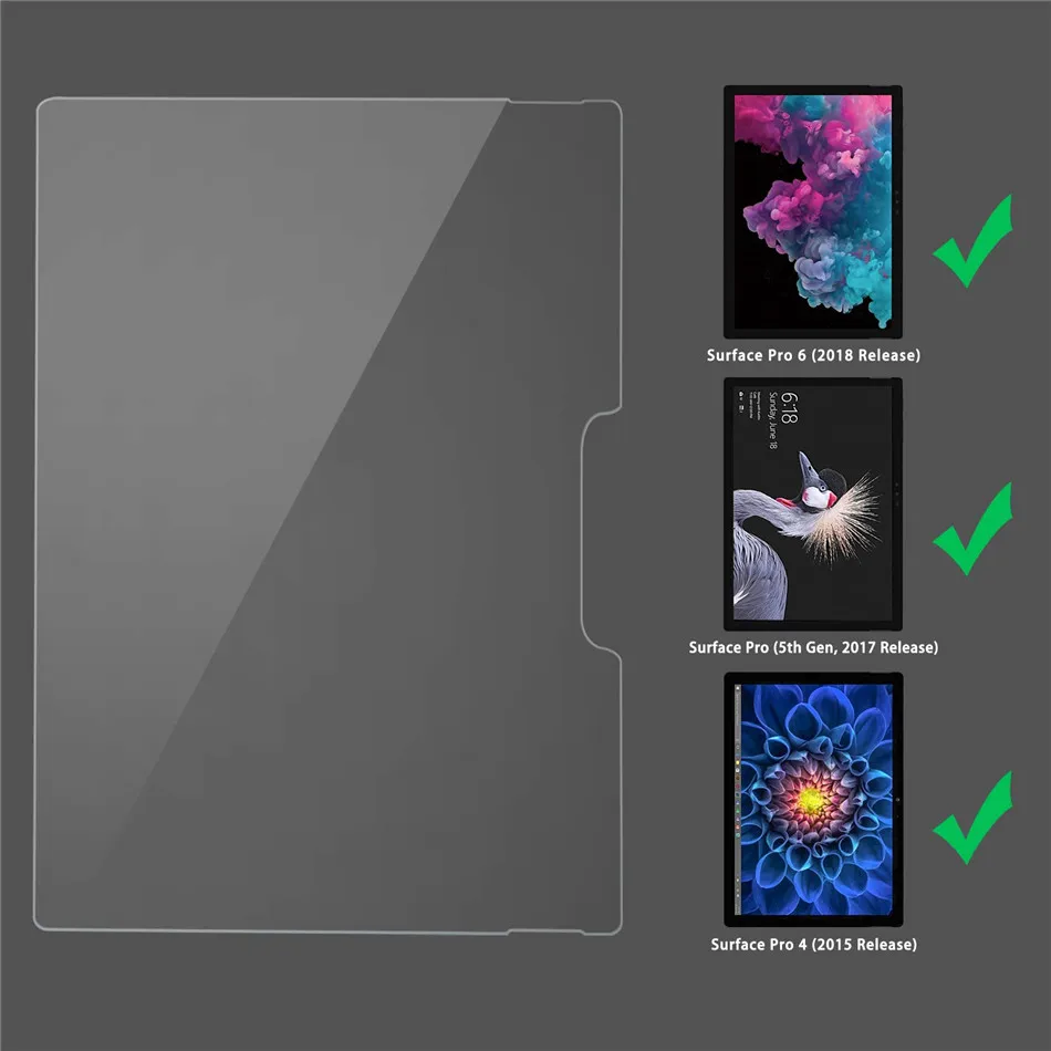 2 шт./упак. для Microsoft Surface Pro 6 12 3 ''(2018) Защитная пленка экрана из закаленного