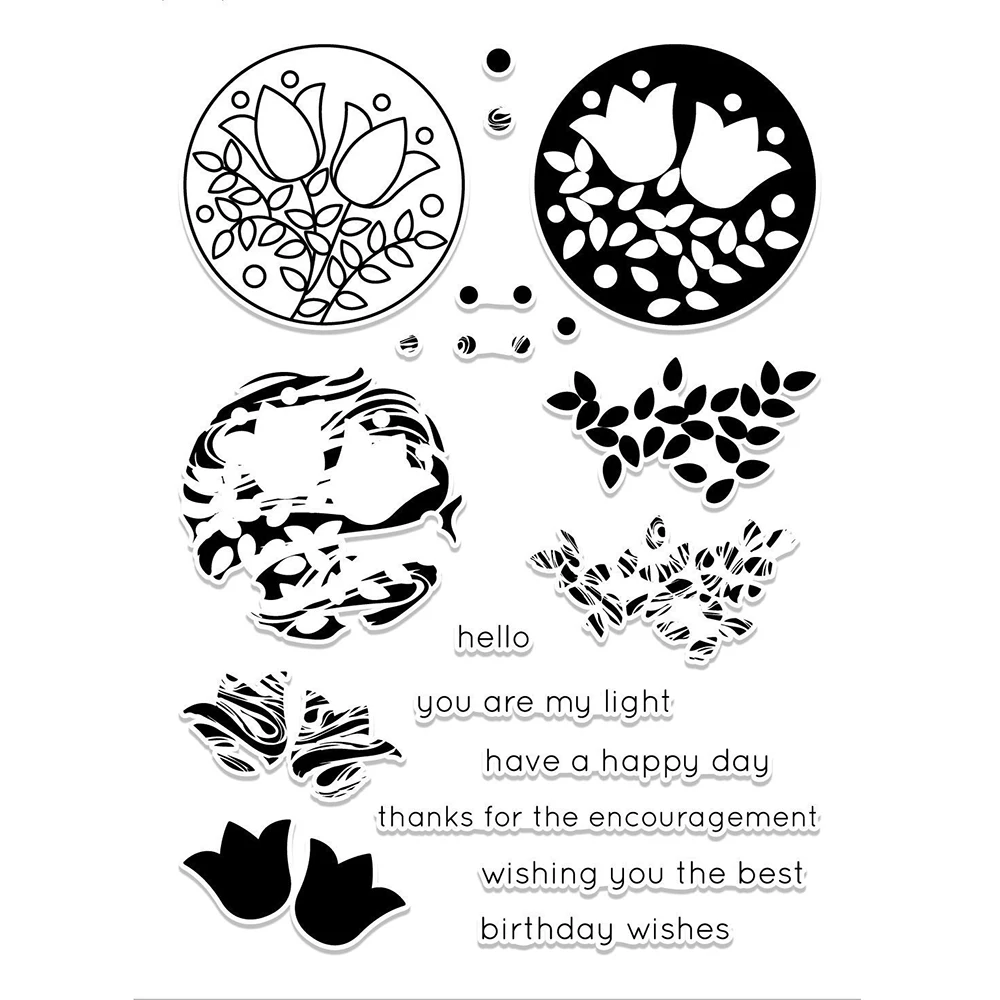 

Flowers Transparent Clear Silicone Stamp/Seal for DIY scrapbooking/photo album Decorative clear stamp
