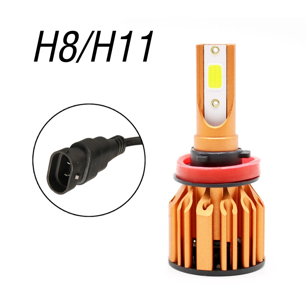 H4 H7 светодиодный головной фонарь H8 H9 H10 H11 HB3 9003 9005 HB2 6000K 5200LM|Передние LED-фары для