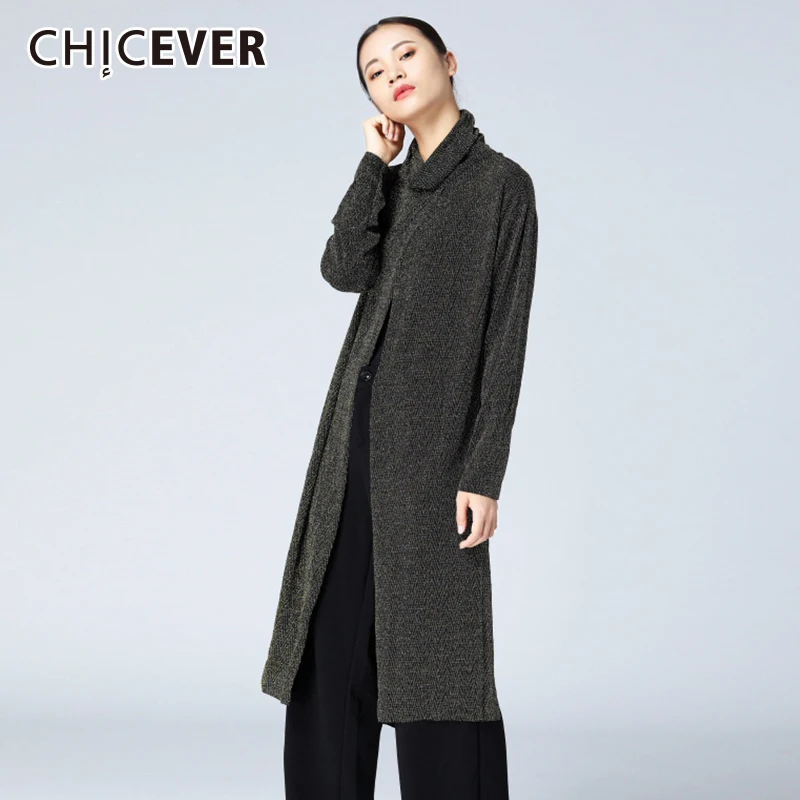 Женское длинное Повседневное платье CHICEVER Асимметричные Высокие уличные платья с