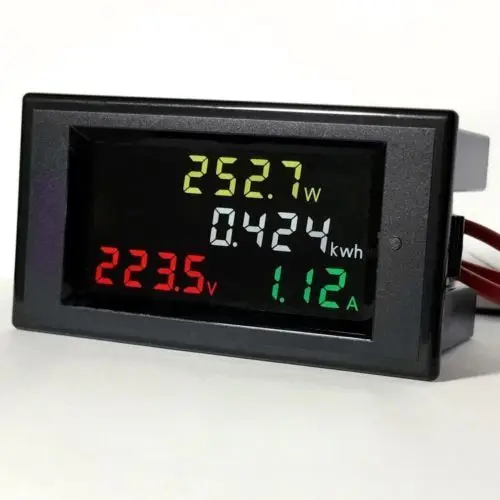 AC 80 300 В 100a цветной ЖК измеритель электрической энергии цифровой вольтметр