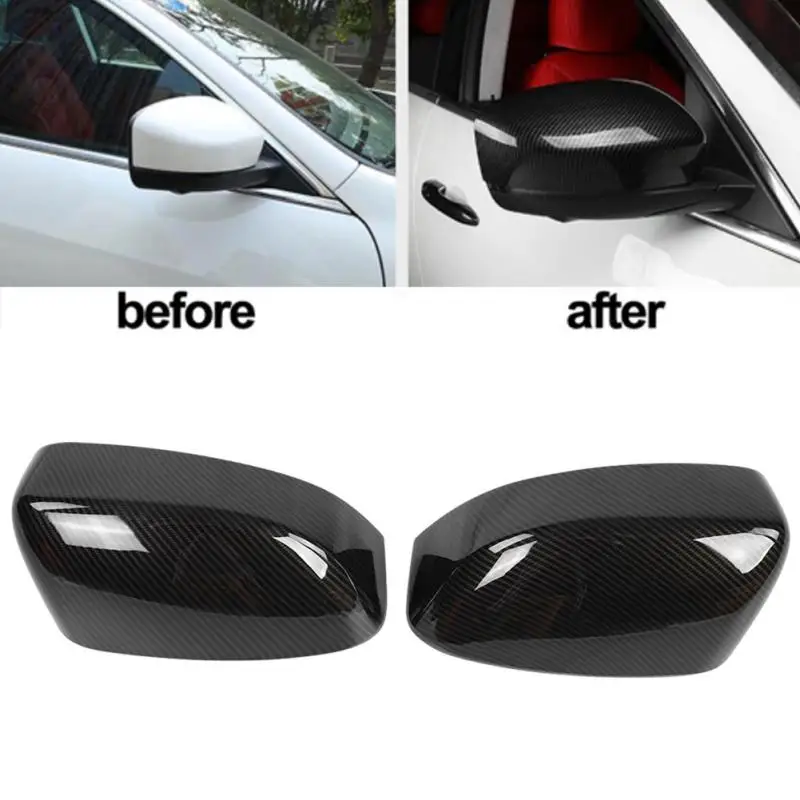 

2pcs Car Rearview Side Mirror Cover Trim Decoration for Maserati Levante 2017 2018 Carbon Fiber