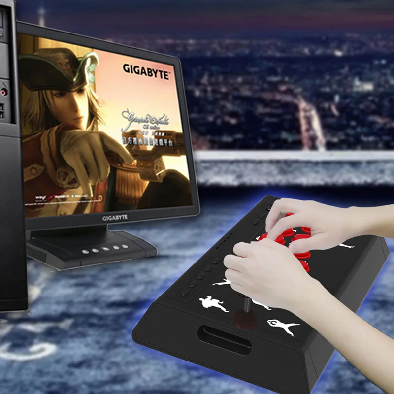 T Gtexnik игровой контроллер аркадный джойстик геймпад борьба USB рокер палка играть