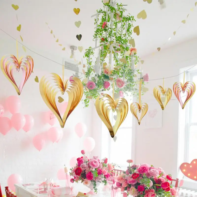 4 шт. в форме сердца свадьба день рождения бумажный баннер вечерние партии