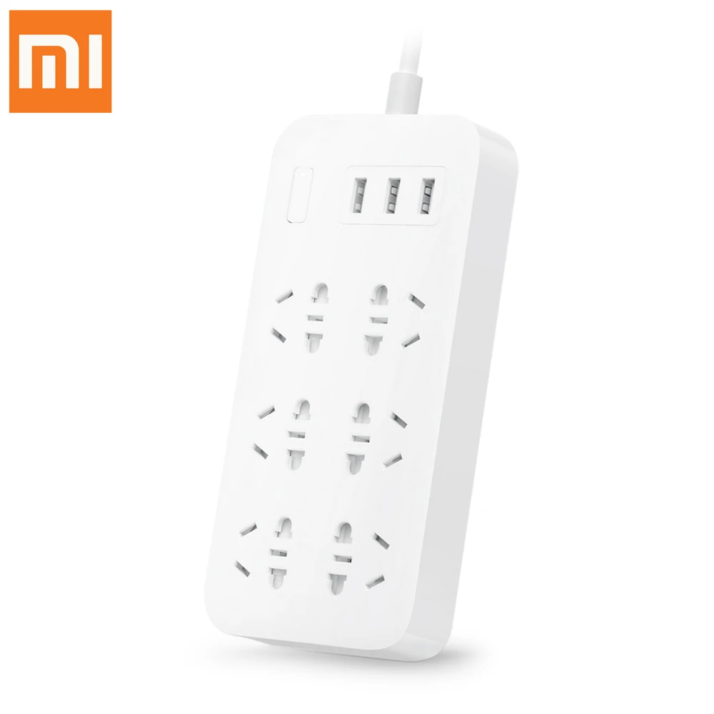 Оригинальный Xiaomi CXB6 1QM зарядный блок питания 6 розеток|Смарт-гаджеты| |