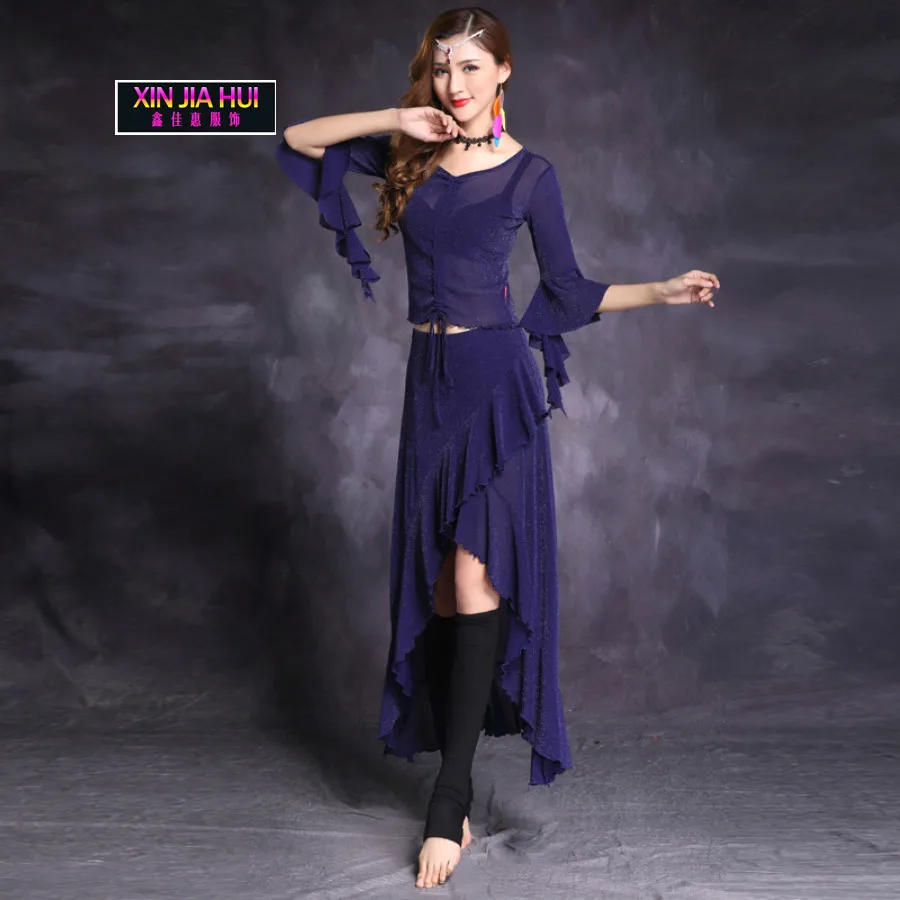 And Autumn Fund South Korea Silver Wire Net Pulling Rope Butterfly Sleeve Length Skirt Practice Performance Serve Suit Hy02 |