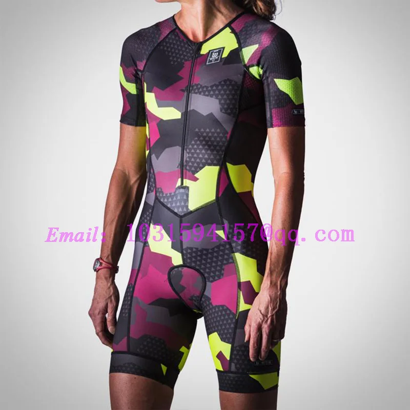 

Wattie Ink Custom Clothing Women Body Kit Cycling Female Skinsuit Triatlon Ropa Ciclismo Jumpsuit Skin Suit Speedsuit Blue gel P