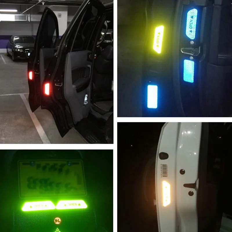 4 шт. автомобильные защитные светоотражающие наклейки для двери ix35 iX45 iX25 i30 Sonata Verna