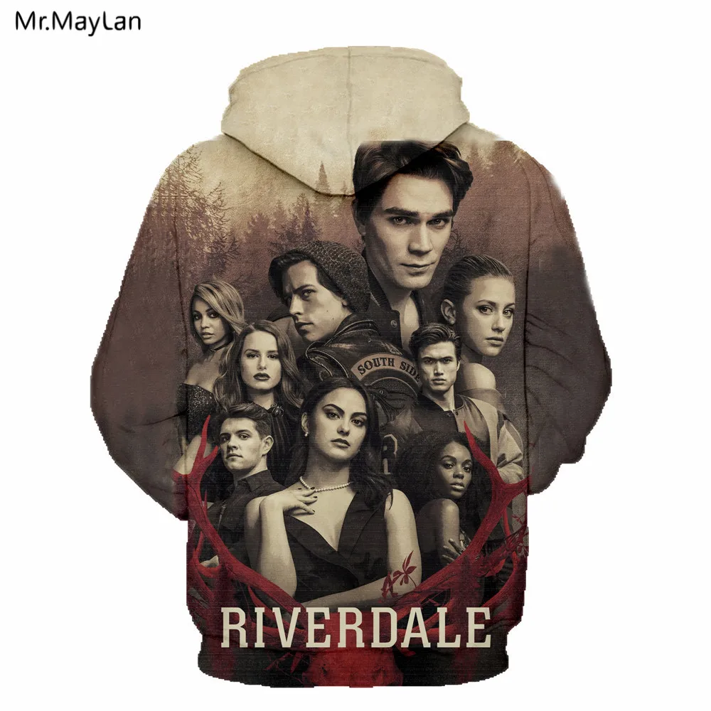 

Hipster 3D Printed TV Riverdale Jacket Women/men Pullovers Streetwear Hoodie Boys Hooded Sweatshirts 2019 Spring Man Clothes 5XL