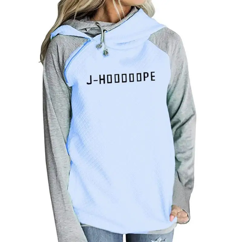 

Новинка 2018, модные худи JHOOOOOPE с принтом, женские милые топы, хлопковые свитшоты с карманами и узором для девочек