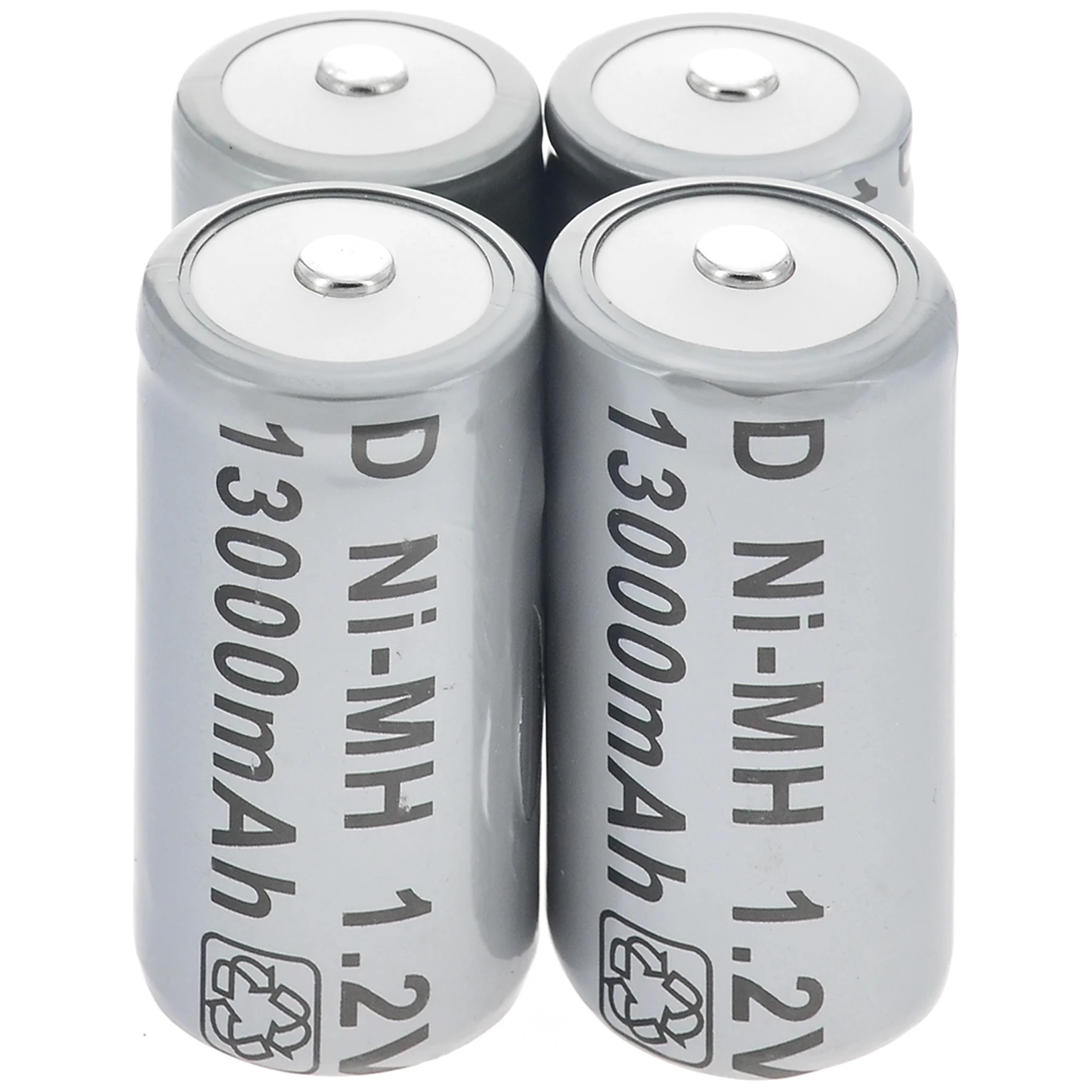 4 шт 13000mAh 1 2 V Ni MH аккумуляторная батарея серый D размер батареи Type