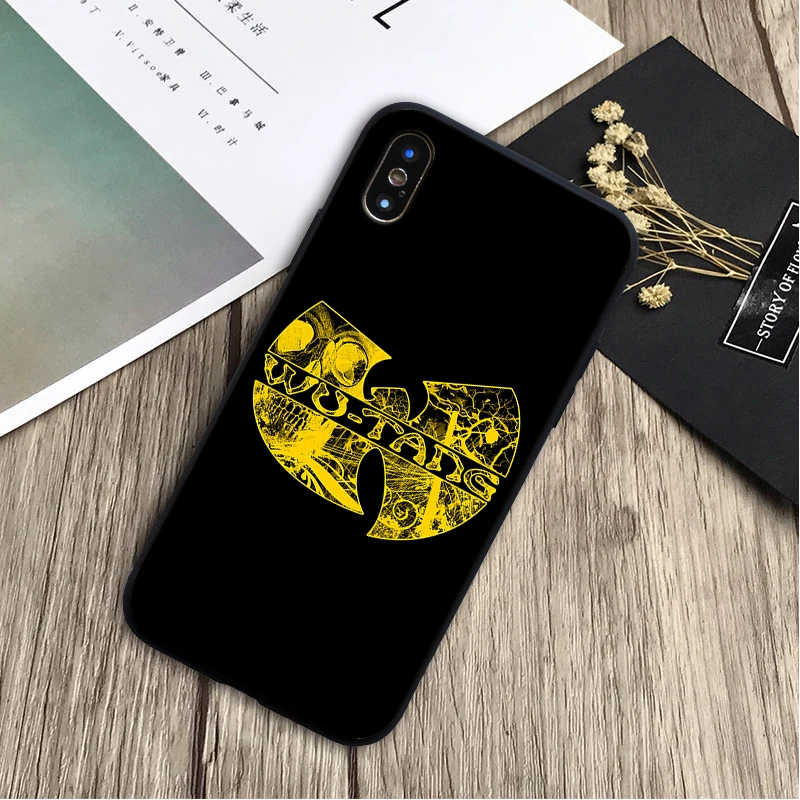 Wu Tang Clan чехол мягкий силиконовый черный для телефона из ТПУ с принтом iPhone 5 5C 5S SE 6