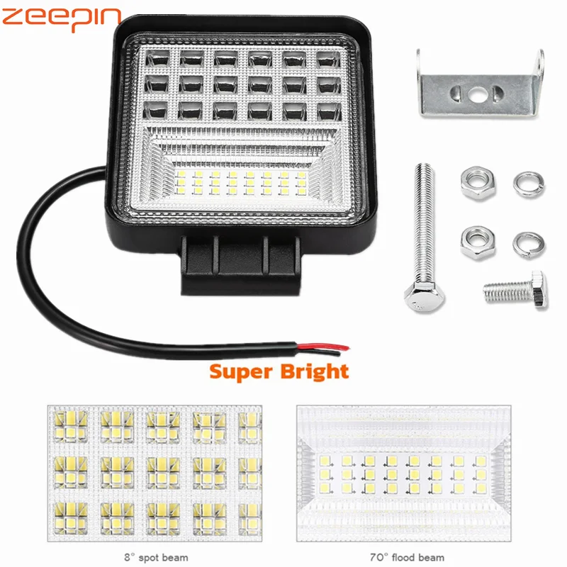 1 шт. DC 9 30V 126W 12600LM 4 дюймовый светодиодный светильник IP68 Водонепроницаемый для