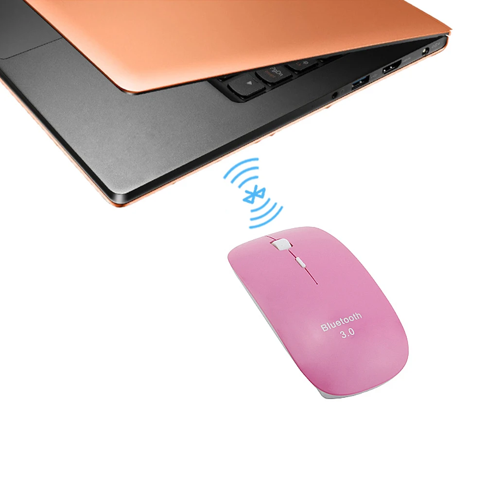 Беспроводная офисная мышь CHYI геймерская розовая сверхтонкая Bluetooth 1600DPI