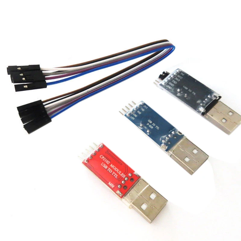 PL2303 CP2102 CH340G модуль USB к TTL адаптеру с 4 контактами DuPont Line Kit|Аксессуары для MP3