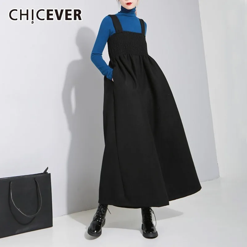 Женский винтажный комбинезон CHICEVER на тонких бретельках свободные широкие брюки