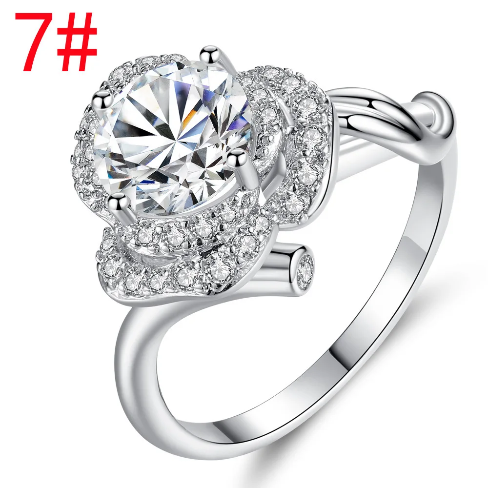 Maɺm Ornaments Fashion Originality Rose Zircon Ring Hand Decorate Beautiful Present Hot Sale In 2019 | Украшения и