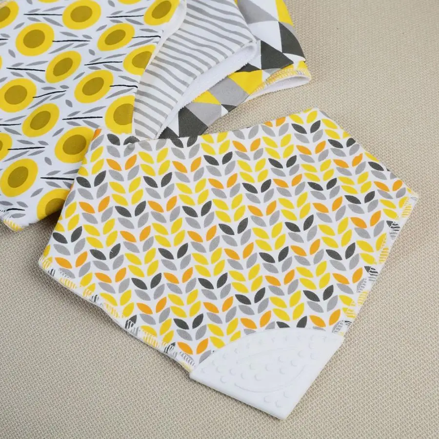 Baby Bibs Teether Cotton Infant Feeding Towel Cartoon Newborn Girls/Boys Toddler Triangle Scarf Bandana Cute Burp Cloths | Детская