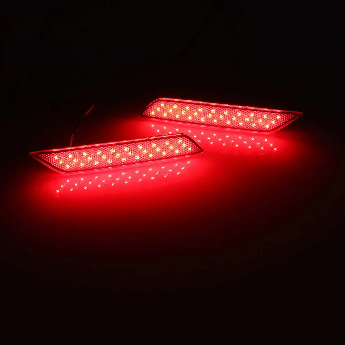 1 пара 60 SMD красный цвет светодиодный задний бампер отражательный маркер фары для